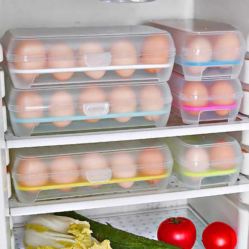 Refrigerator Egg Storage Container Stackable Organizer Space Saving Freshness Keeper Fridge Tray C251008