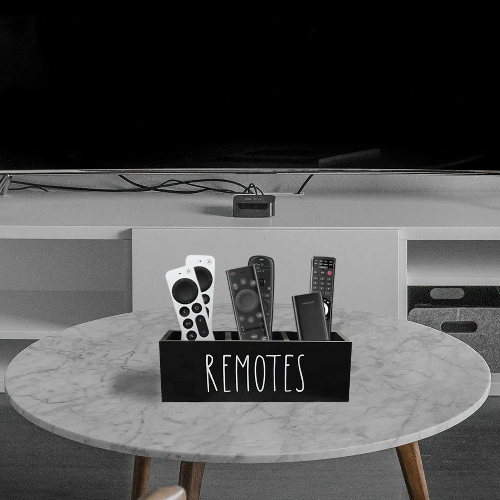 Remote Control Holder for Table Wooden TV Remote Holder Remote Box Storage Organizer Remote Caddy for Bedside Couch C251008