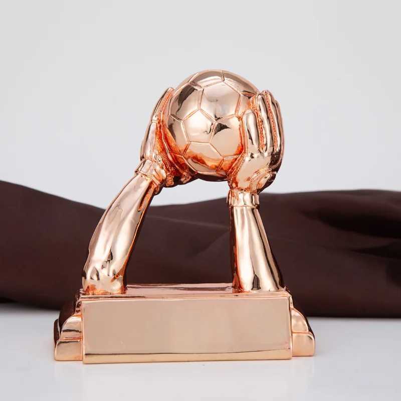 Football Trophy Goalkeeper Golden Glove Goalkeeper Award Fan Souvenir Cust Printing School Award Display Y251008