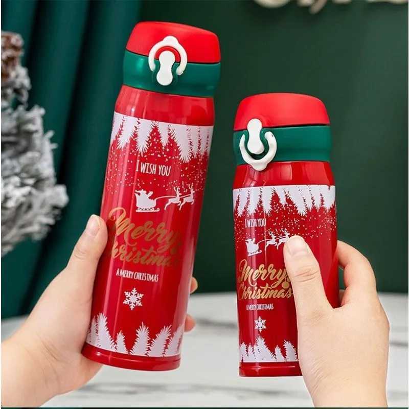 Hot 304 Stainless Steel Christmas and New Year Gift Bouncing Insulated Cup Creative Water Cup Internet Famous Minimalist Cup L C251008