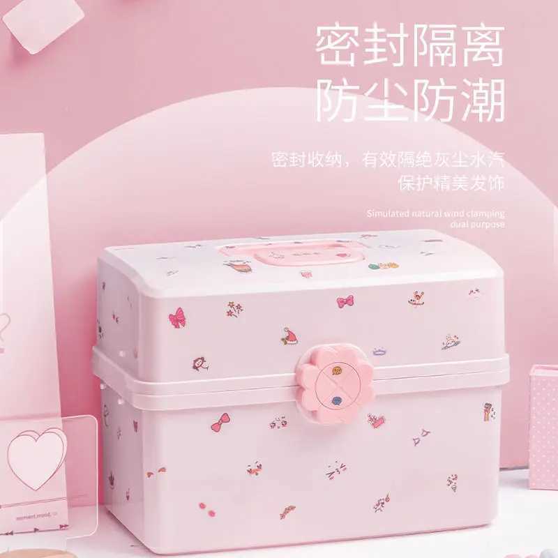 Childrens Hair Accessories Storage Box Baby Head Rope Hairpin Rubber Band Head Jewelry Dressing Cute Girl Jewelry Box Large Cap C251008