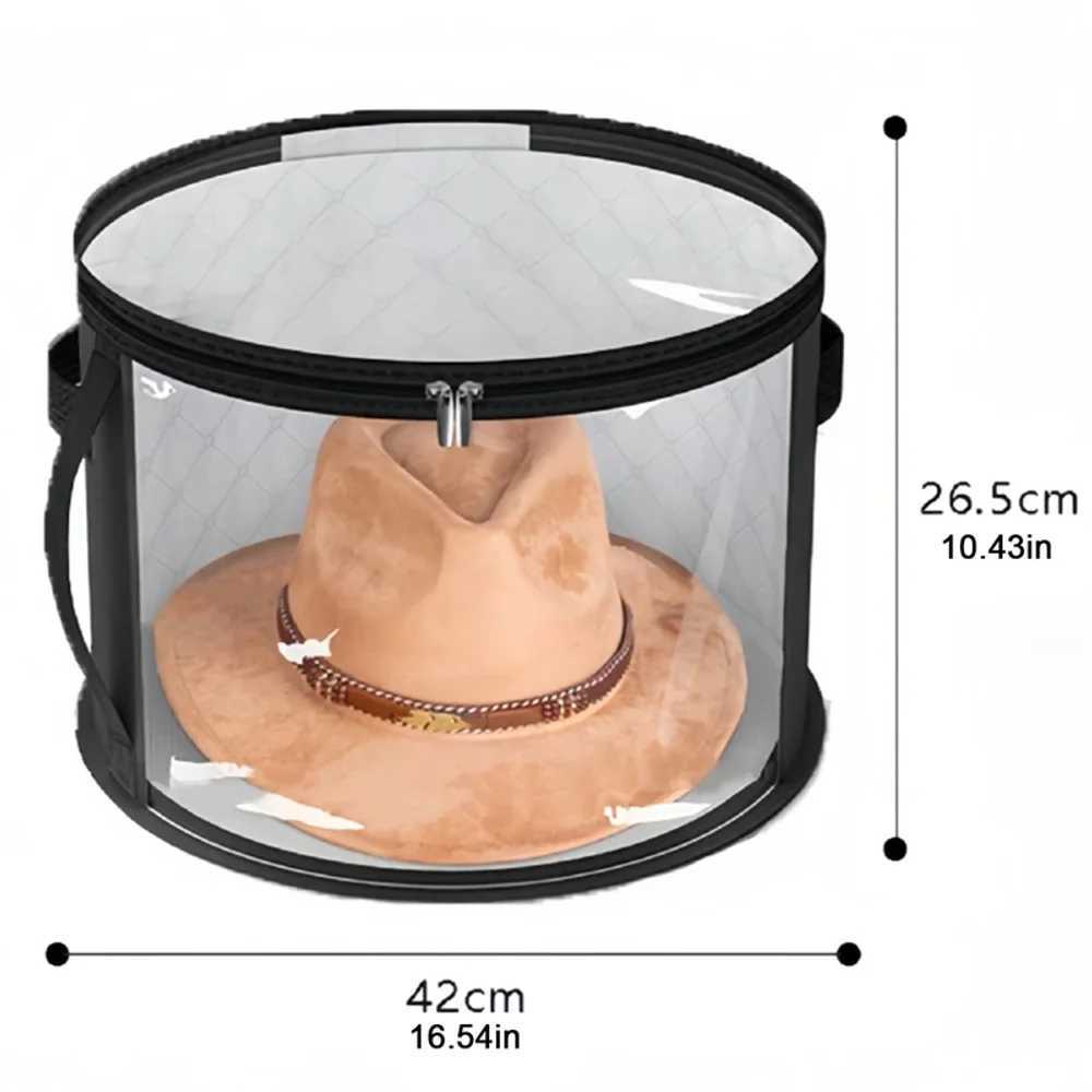 New Hat Box Convenient Round Travel Hat Box Organizer WearResistant Hat Organizer Hat Storage Organizer C251008