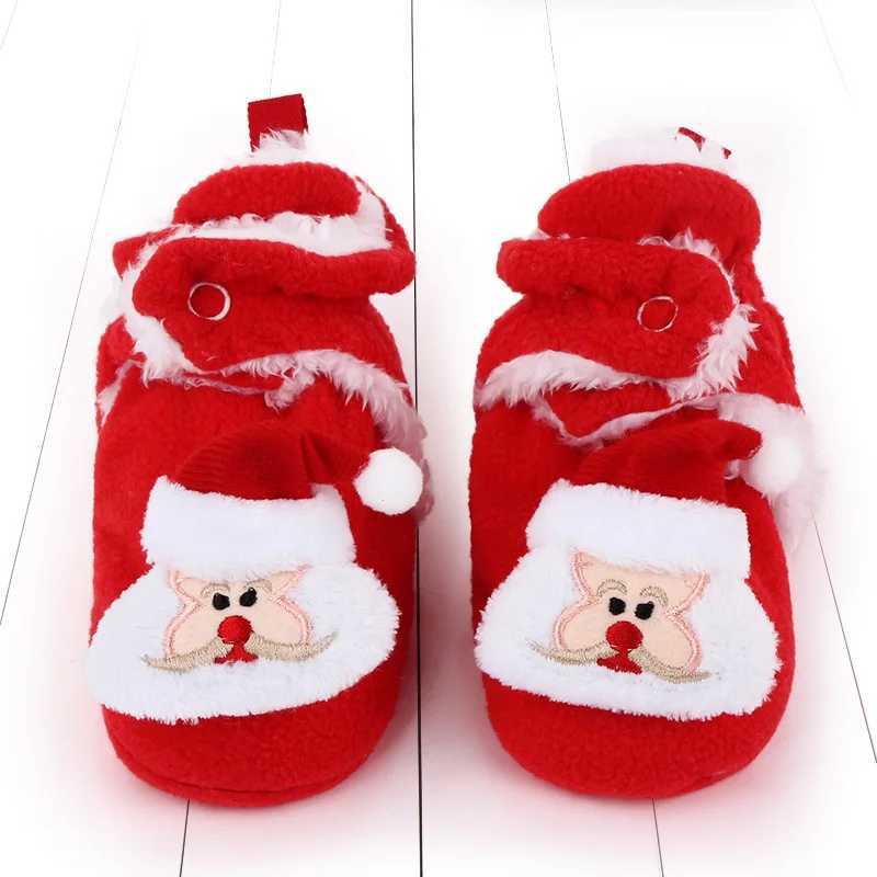 2025 New Design Autumn Winter Christmas Baby Toddler Shoes Unisex Soft Sole Cartoon Cotton Warm Cute Toddler Footwear For 018M C251008