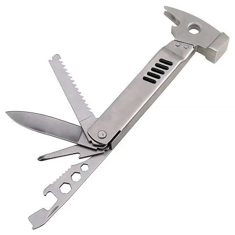 Multi Functional Safety Hammer Car Window Breaking Sheep Horn Hammer Outdoor Camping Portable Small EDC Tool J251121