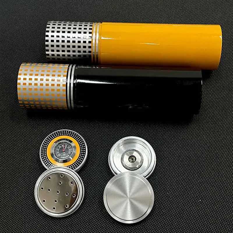 Metal Stainless Steel Portable Cigar Case Box for Travel 3 cigars Moisturizer Humidor Storage Tube Smoking Accessories Gift 917 Y251008