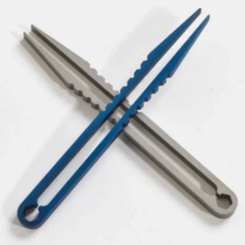 1pc Tweezers Titanium Lightweight Pickup Clamping MultiPurpose Gadget Professional Camp Outdoor Pocket Maintenance Tool J251121