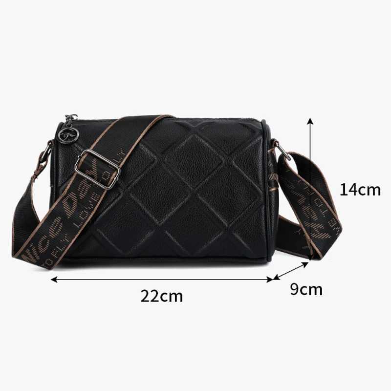 2025 New Womens Small Tote Bag Fashionable Crossbody Bag Trendy PU Shoulder Bag Womens Wide Strap PillowShaped HandbagT251007