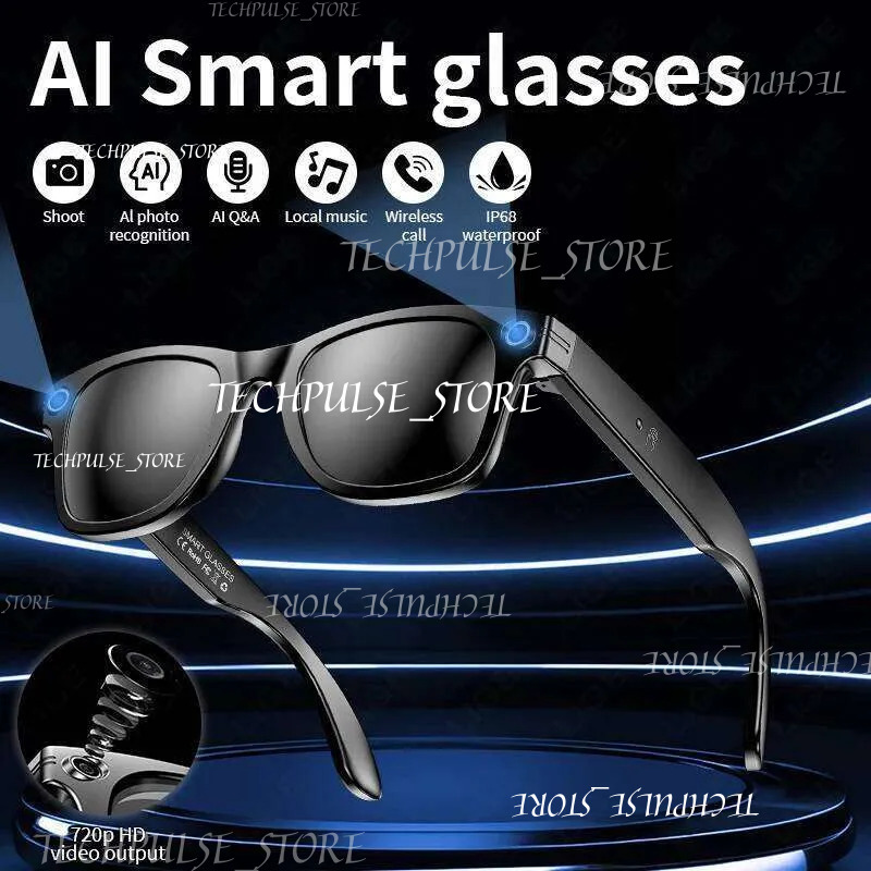 Meta LIGE New AI Smart Recording Videos Photo Recognition tech73 Answer Translation Large Battery Ip65 Waterproof Bluetooth Glasses