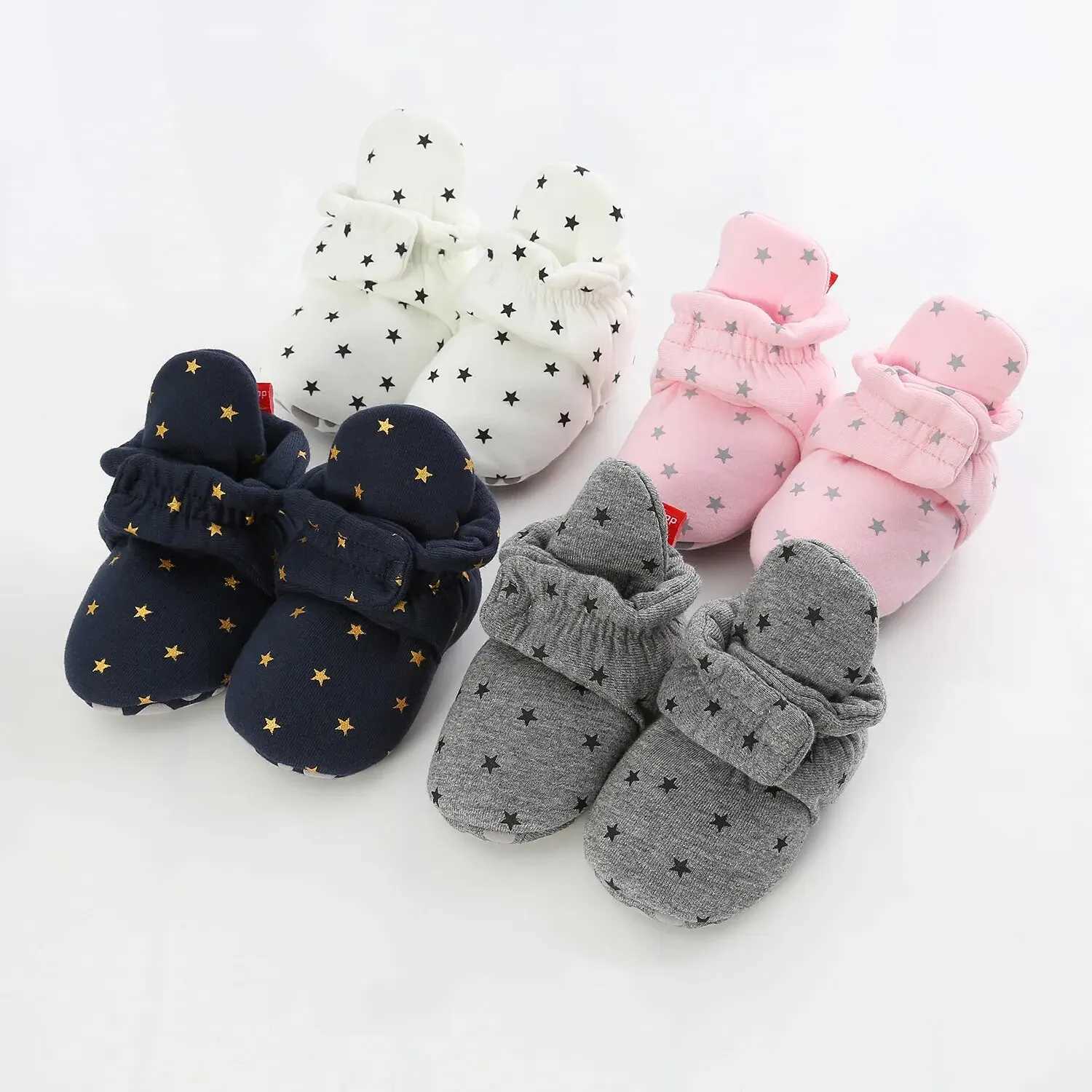 Meckior New Baby Shoes Star Toddler First Walkers Booties Cotton Comfort Soft Antislip Warm Infant Baby Boy Girl Shoes C251008