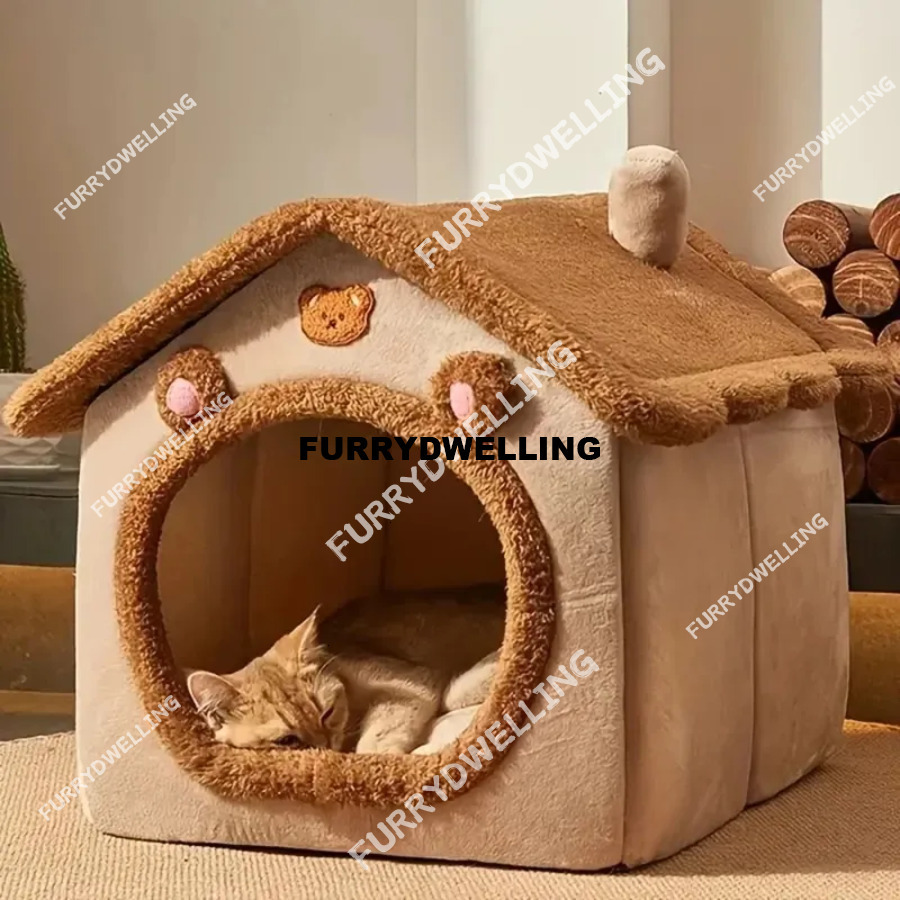 Removable Washable Cat Foldable Puppy Cave Sofa Pet Bed Dwe74 House For Extra Dogs Small And Medium Cats
