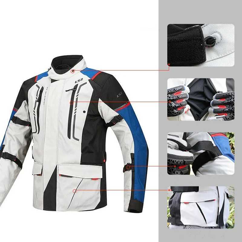 LS2 NARVIK motorcycle riding suit MJ147 mens motorcycle pull car fall waterproof motorcycle jacket J251008