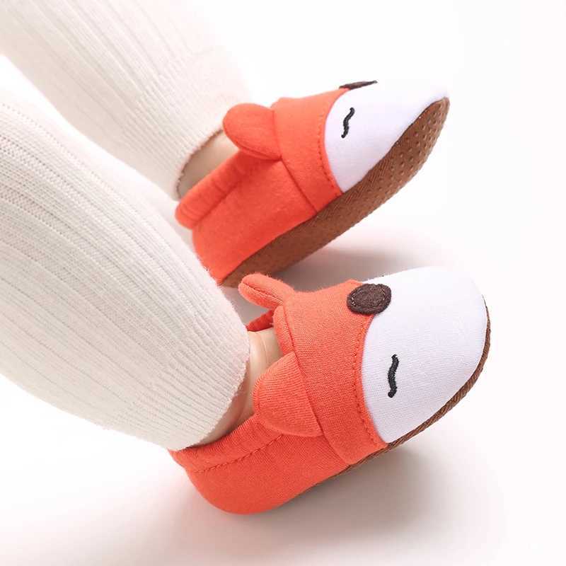 Cartoon Animal Pattern Newborn Baby Shoes Boys Girls 018M Slippers Soft Sole Nonslip Crib First Walker Winter Warm Booties C251008