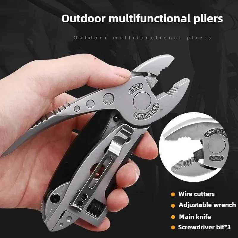 Multifunctional Portable Folding Pliers Set Knife Combination Tool Portable Edc Equipped with Outdoor Survival Wrench J251121