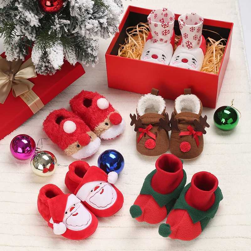 01 Year Old Christmas Baby Shoes Soft Soled Floor Shoes That Dont Fall Off Baby Shoes Walking Shoes C251008