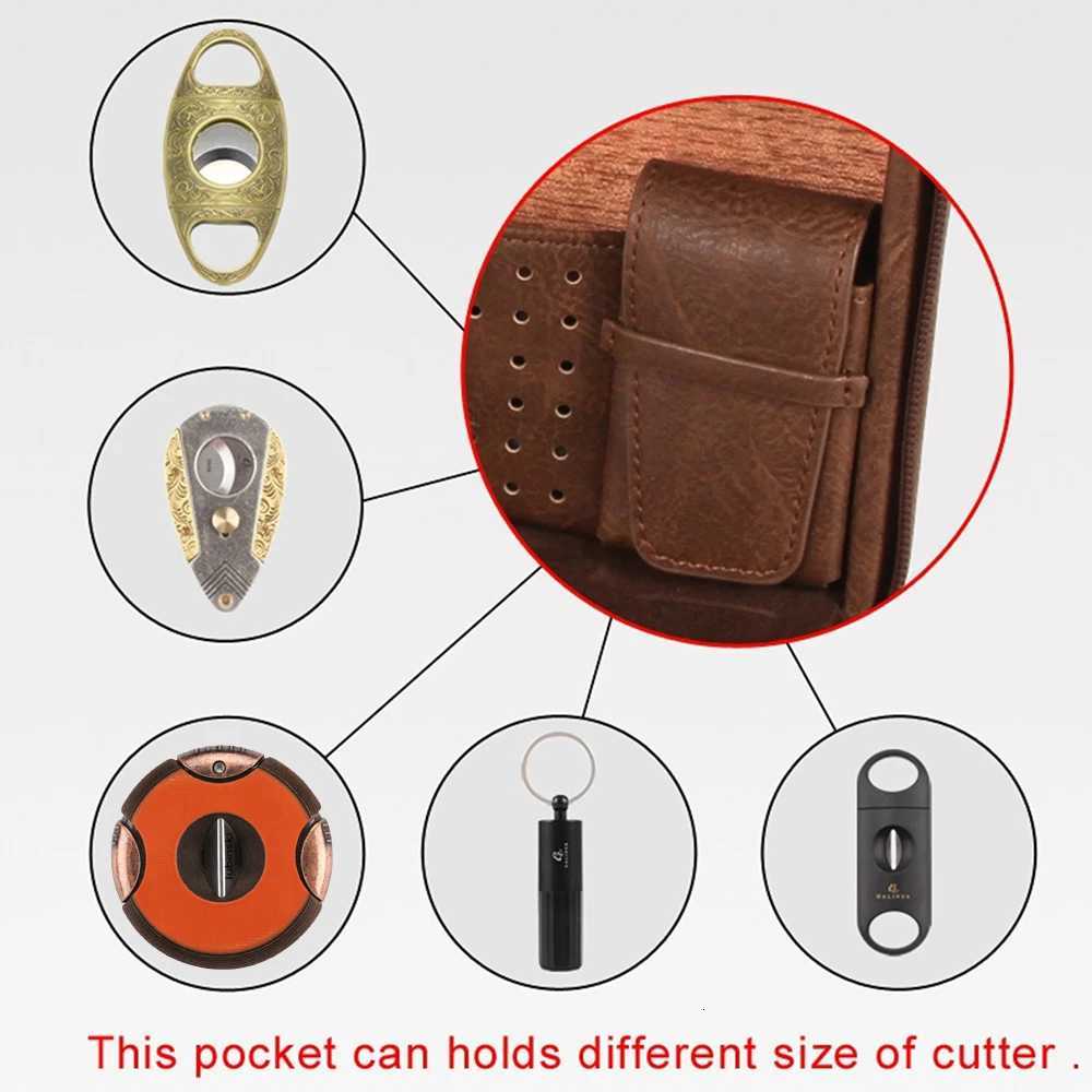 GNER Leather Cigar Humidor Travel Cedar Wood Cigar Case 4 Tube Holder Sigaar Box For Cigars Outdoor Humidor Box Y251008