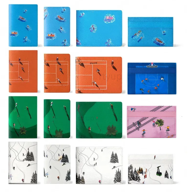 golf card holder holiday sports series style football model men card holder passport bag designer wallet golf swimming ski wallet US Fast delivery skateboard wallet