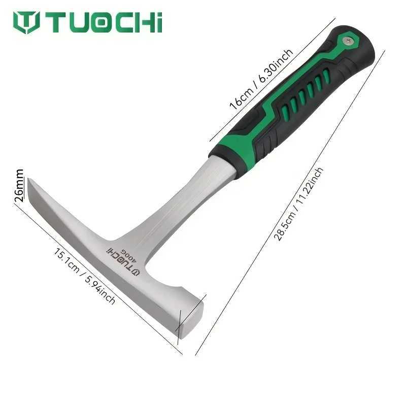 Chipping Hammer Carbon Steel Welding Hammer with Forged Steel Construction and TPR Shock Absorbing Handle J251121