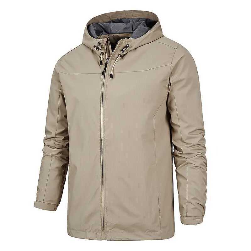 Spring and Autumn New Fashionable Mens Windproof and Waterproof Cardigan Hooded Zipper Jacket Outdoor Casual Sportswear J251008