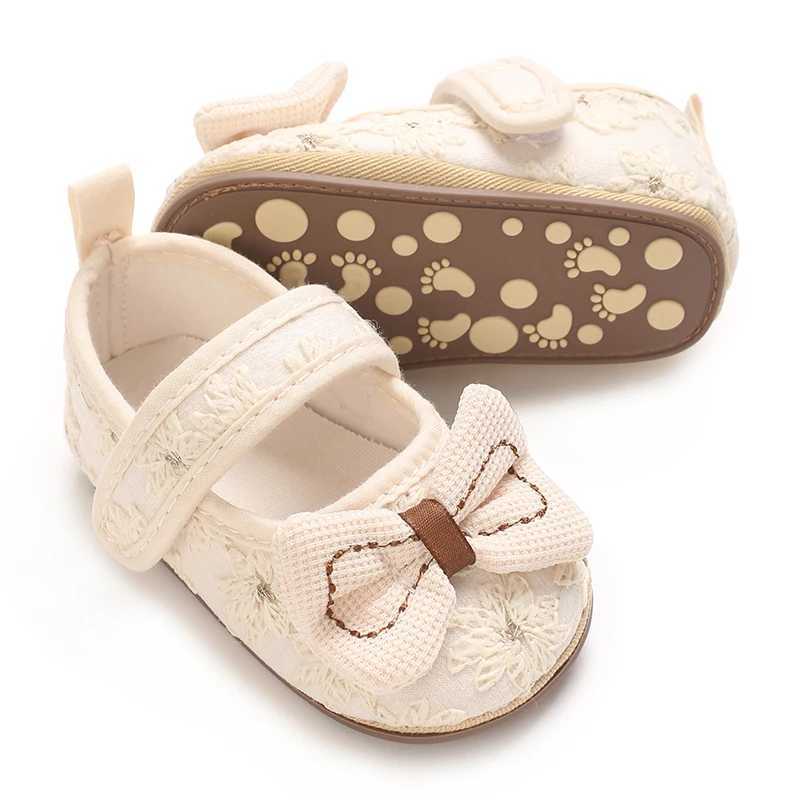 018Months Apricot Baby Baptist Shoes Girl Shoes Lace Rubber Sole Antislip Toddler First Walkers Infant Crib Shoes C251008