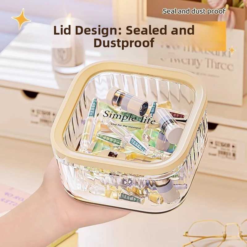 MultiSize Transparent Hair Accessory Storage Box FoodGrade Material Dustproof Lid for MultiScene Use C251008