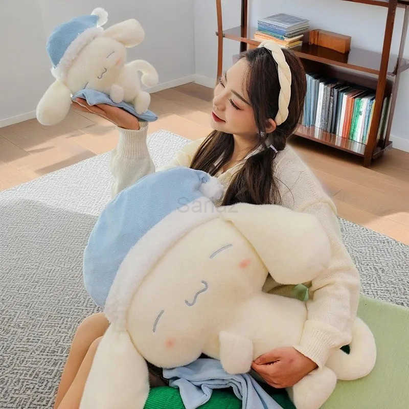 Sanrio 50CM Sleeping Cartoon Anime Cinnamoroll Plushies Stuffed Animal Home Decoration Peluche Sleeping Pillow Holiday Gifts L251008