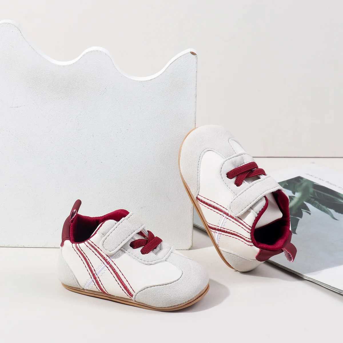 2025 New Spring Autumn Baby Girls and Boys Casual Sneakers TPR Sole Anti Slip Fashion Design PU Patchwork Infant Walking Shoes C251008