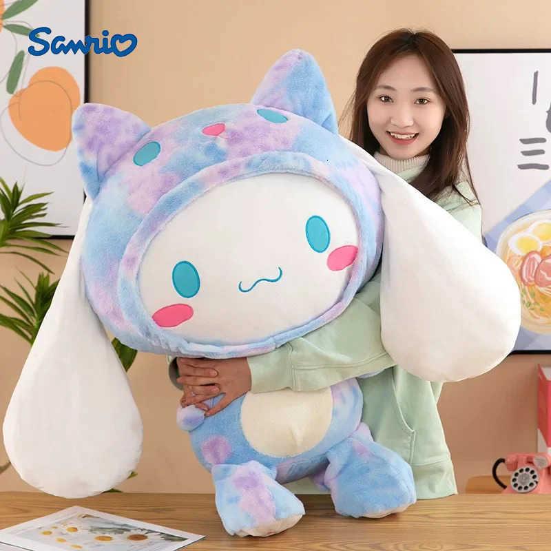 Sanrio Giant Kawaii Cinnamoroll Dog Plush Toys Pillow Stuffed Animal Comfort Soft Dolls Kids Birthday Gifts Cartoon Anime Toys L251008