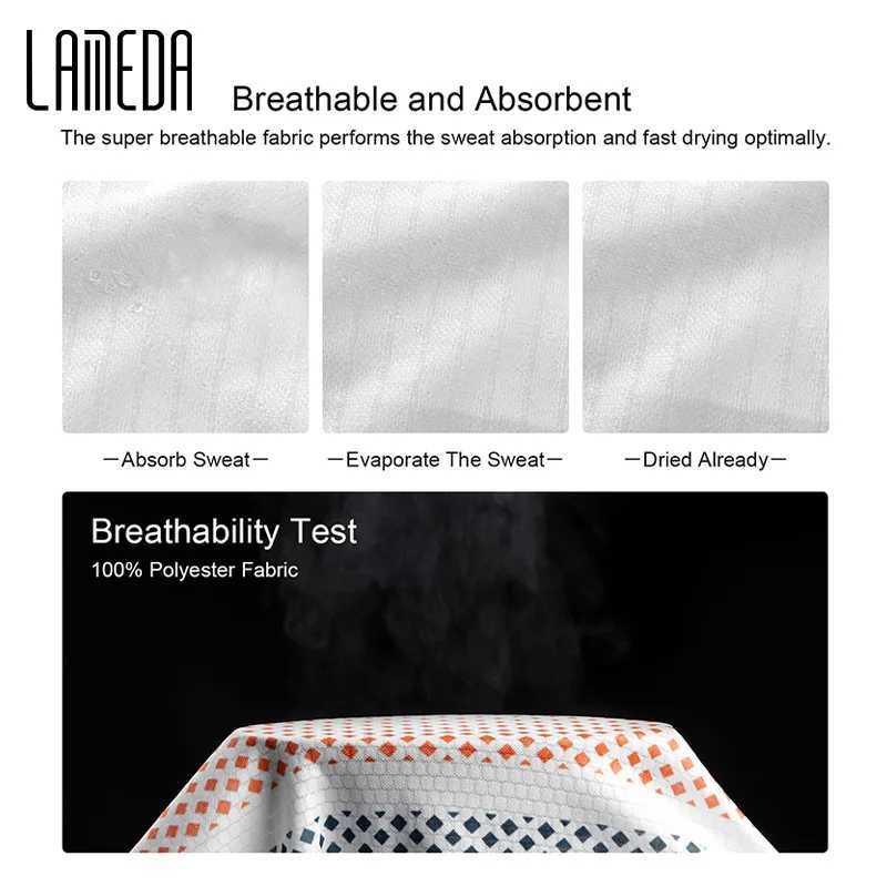 LAMEDA Bike Bicycle Jersey Men Summer Cycliny Short Sleeve for Men Biking Clothing Moisure Wicking MTB Top Shirts with 3 Pockets J251008