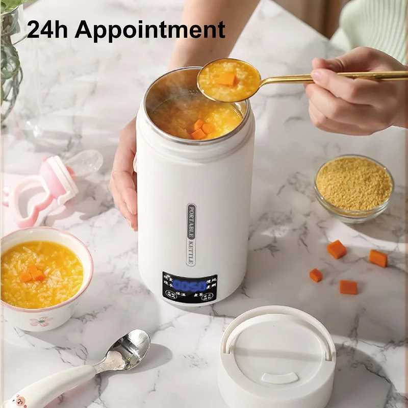 800ml Multifunction Electric Stew Cup 304 Stainless Steel Electric Kettle Travel Boil Water Cups teapot Appointment Health Cup C251008