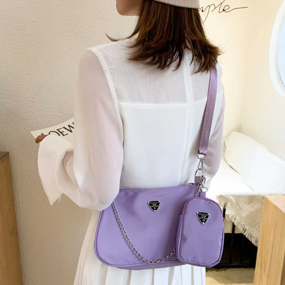2025 Nylon Crossbody Bag For Women Fashion Portable Casual Underarm Bag Students Cross Body BagT251007