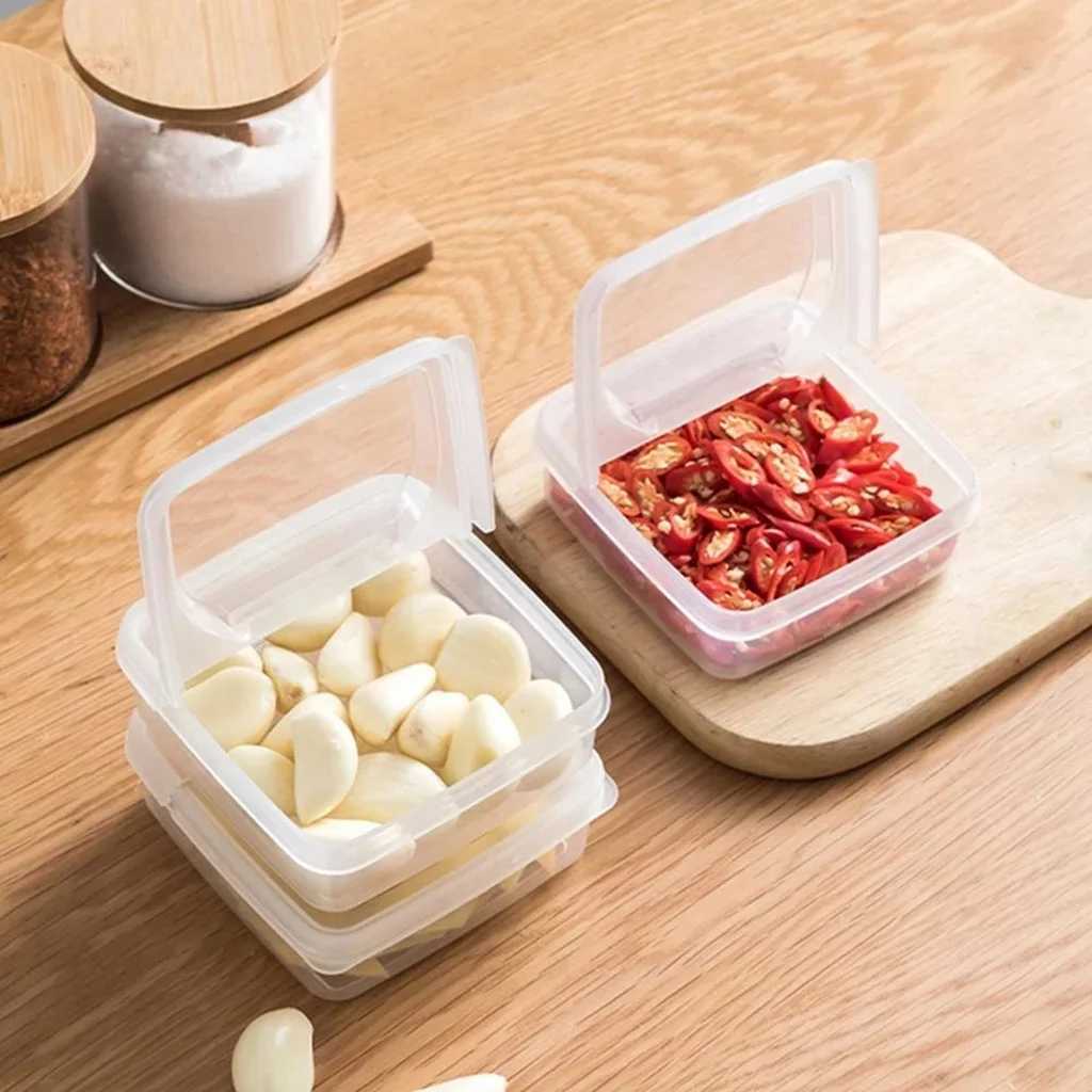 2pcs Butter Cheese Storage Box Transparent Cheese Box Refrigerator Kitchen Fruit Vegetable Freshkeeping Organizer Storage Box C251008