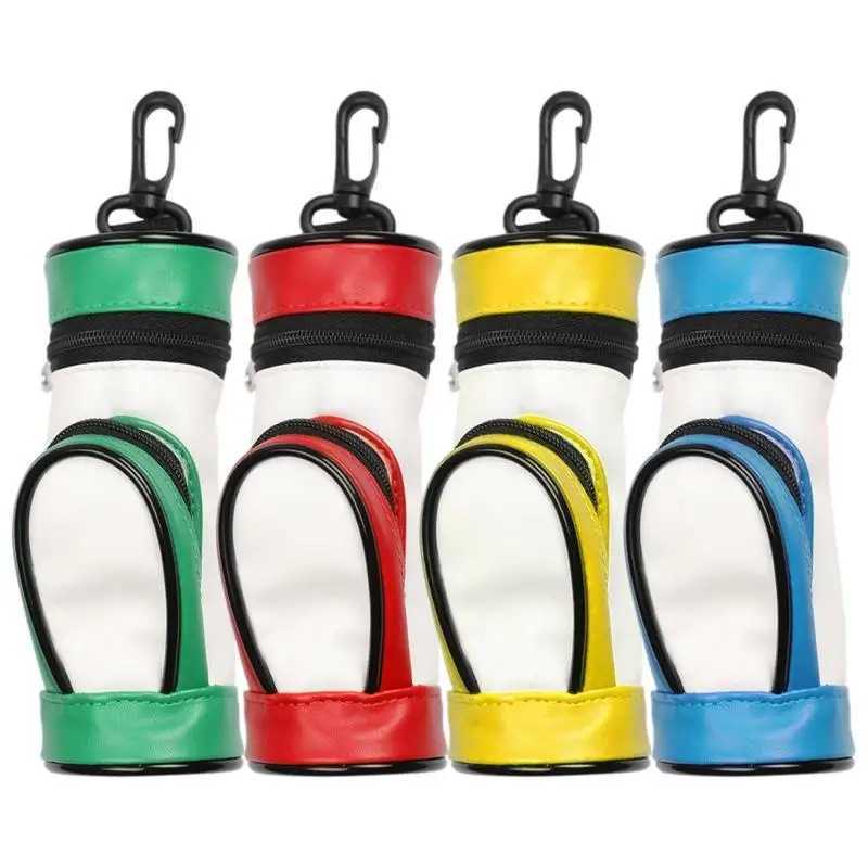 New Outdoor Men And Women Golf Ball Storage Bag High Quality Pu Leather Golf Bag Hold 3 Golf Balls Accessories J251008