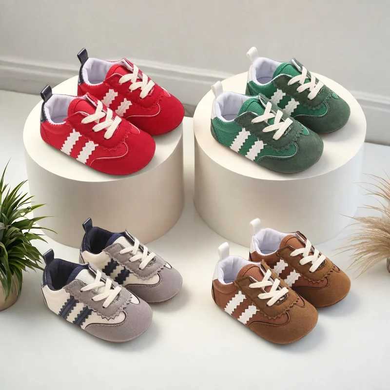 Fashion Color Blocking Lace Up Casual Shoes Spring And Autumn Baby Casual Shoes 018 Months Flat Shoes Baby Walking Shoes C251008
