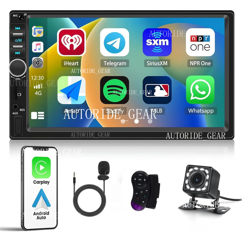 Car Radio Bluetooth 2 Din Carplay Handsfree RDS Mirror Link Stereo HD Mp5 Player USB TF Android Utor28 Touch Screen Auto Audio