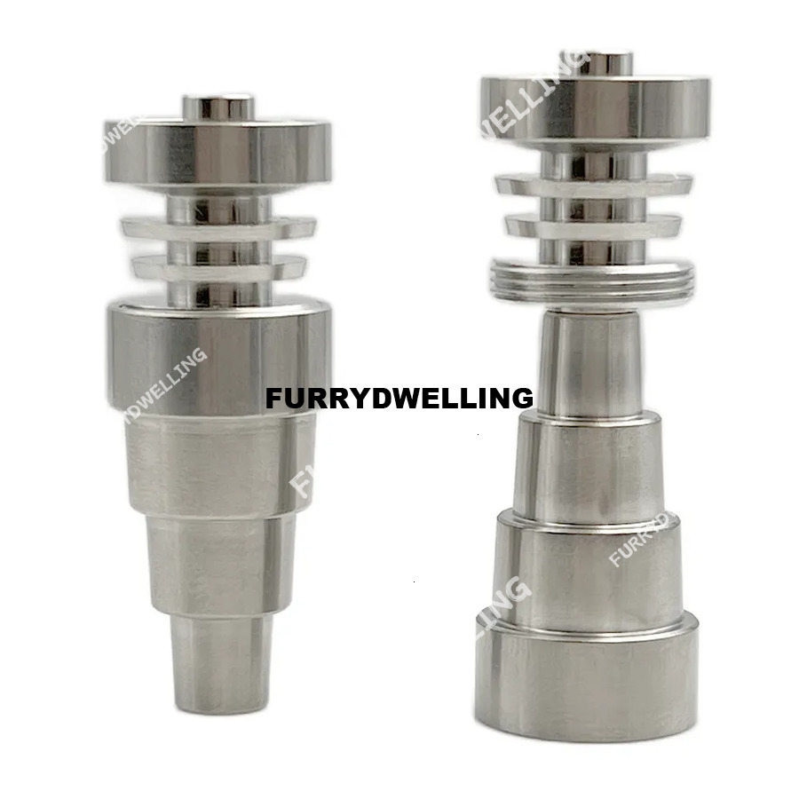 Titanium Nail 6 IN 1 Joint 10Mm 14Mm 18Mm Dual Function Screw Dwe74 Gr2 Smoking Pipes Dab Rigs Wax Tools