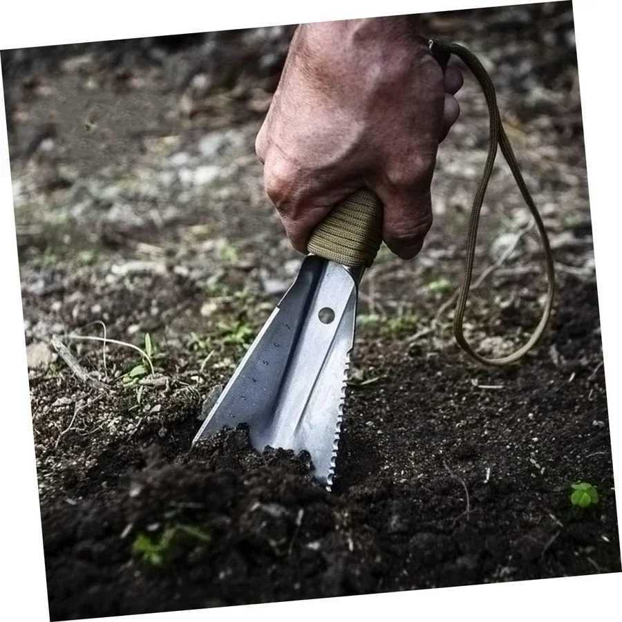Scoop Steel Portable Spade Garden Tools Field Survival ToolsOutdoor Stainless Steel Multifunctional Small Tactical Hand Shovel J251121
