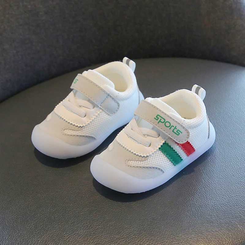 Boys Girls Breathable Double Layer Mesh Comfortable Rubber Soft Sole Baby Walking Shoes C251008