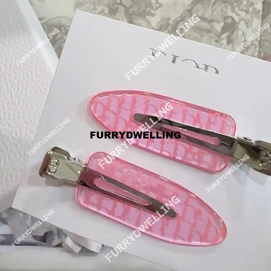 Forstam Designer Pink 2Pcs/Set Duckbill Clips Dwe74 Light European American Style Duckbill Clip Exquisite And Practical Party Gift Hairpins No Trace Hair Bobby Pin