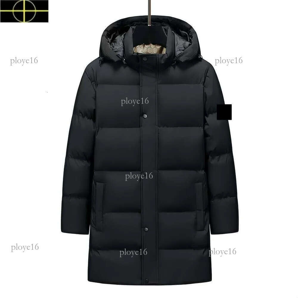 Stone Puffer Jacket Mens Long Islandlys Puffer Jacket Designer Down Parka Coat Luxury Hooded Islandalys Puffer Jacket Warmer Womens Badge Stoney Clothes 95D