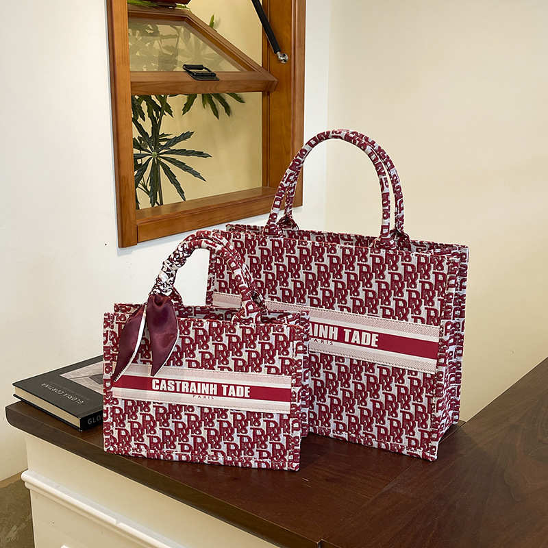 designer bag Canvas Tote New Elegant Commuter Briefcase Gentle Scarf Handbag Large Bag