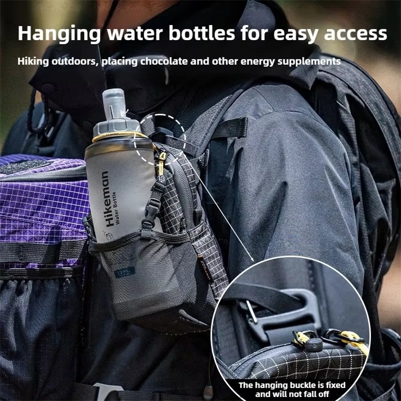 Dyneema Water Bottle Holder Bag Phone Pocket and QuickAdjust Strap Waterproof 420D Nylon for Cycling Hiking Camping Essentials 250922