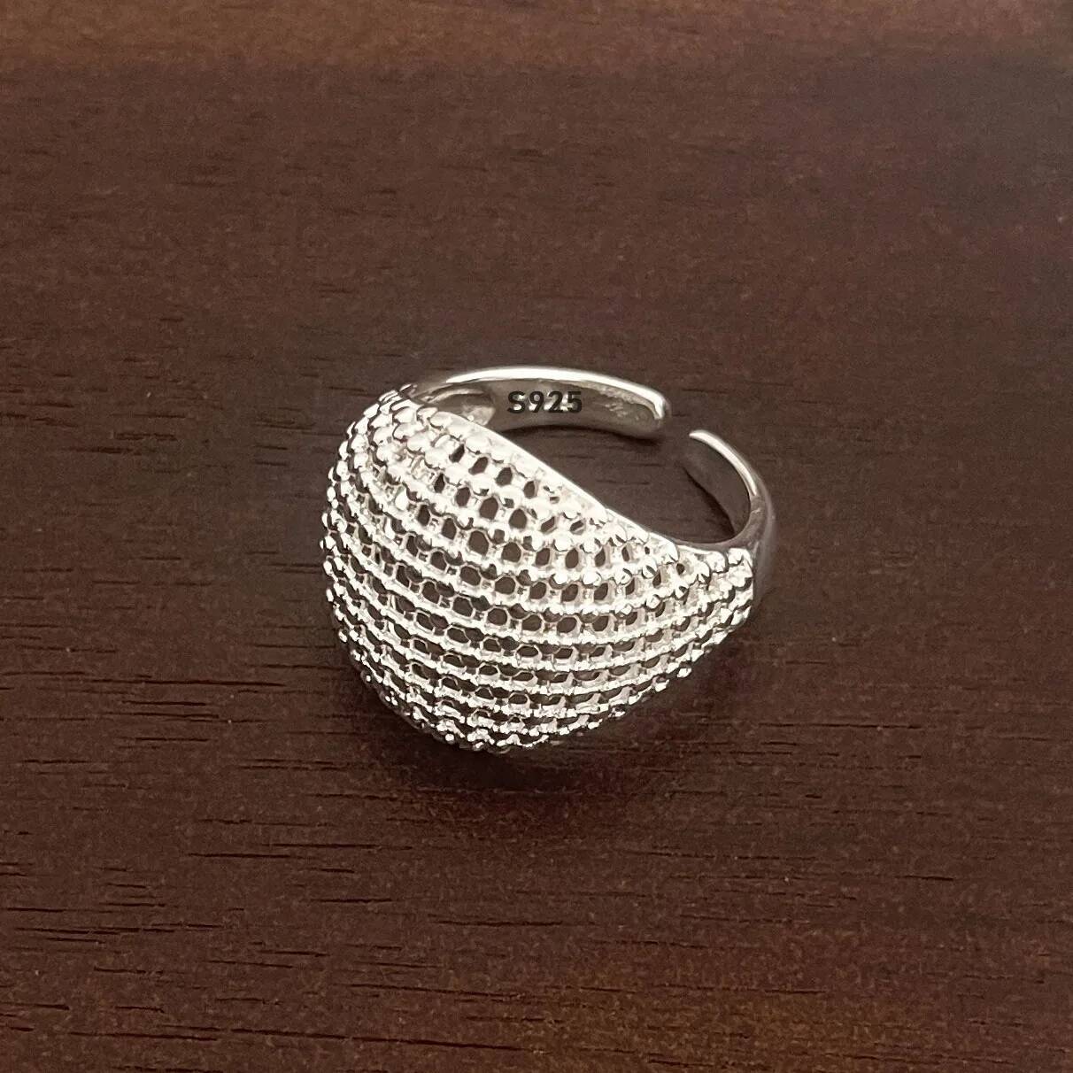 925 Sterling Silver Rings for Women Men Couple Minimalist Handmade Simple Ball Ring Party Jewelry Gift for girl