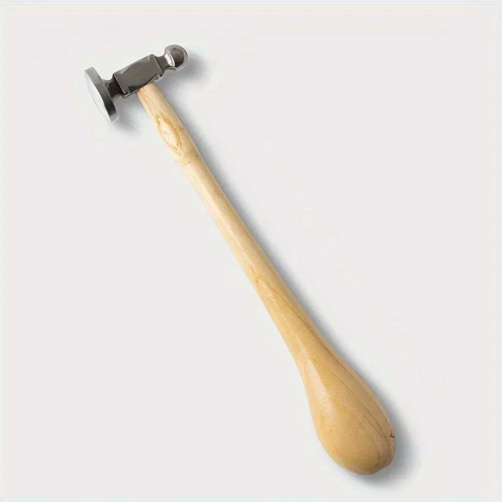 The Two Sided Chasing Hammer Is Equipped with A 1063 Inch Wooden Handle and A 205 Inch Steel Head J251121