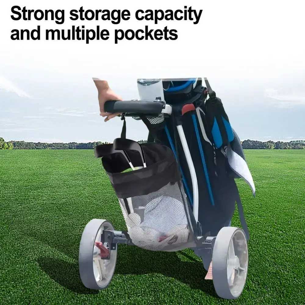 Mesh Bag Golf Cart Storage Bag Cute Practical Nylon Golf Ball Drawstring Pouch Durable Black Golf Ball Container Men Women J251008