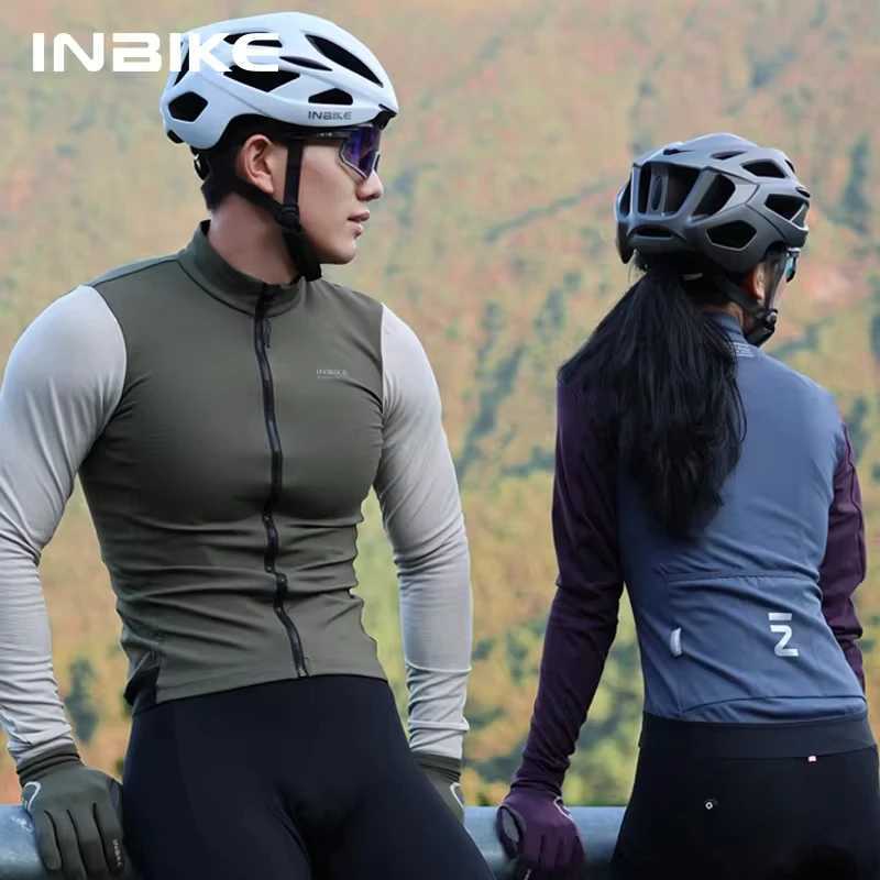 INIBKE Long Sleeved Mens Cycling Jersey Winter Fleece Bicycle Jersey Bike Riding Clothing Reflective Full Zipper 3 Rear Pockets J251008