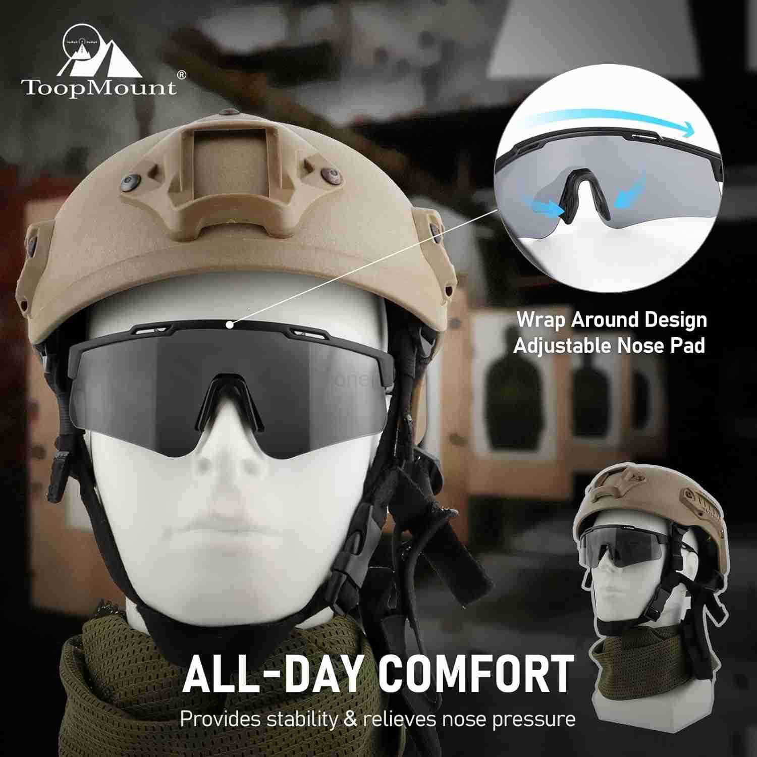 Anti Fog ANSI Z871 Sports Glasses with 3 Interchangeable Lens UV400 Protection Airsoft Goggle W251008