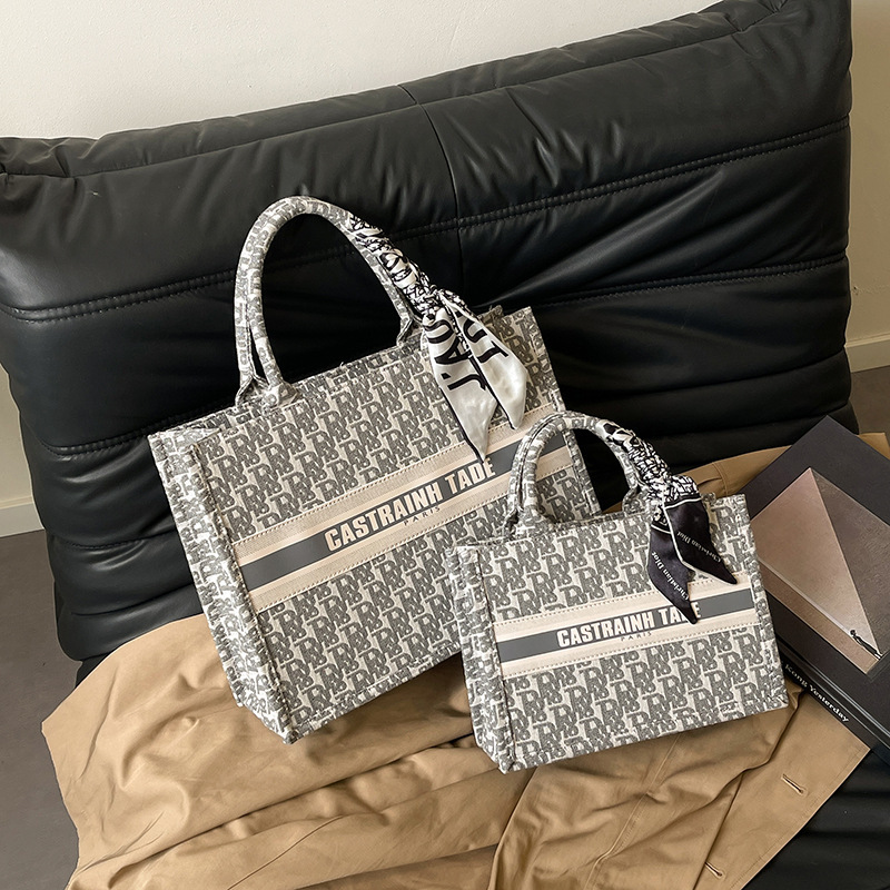 designer bag Canvas Tote New Elegant Commuter Briefcase Gentle Scarf Handbag Large Bag
