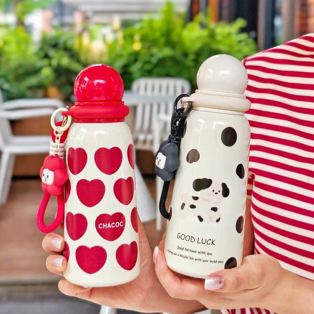 Thermos Bottle for Women Girls 400ml Vacuum Coffee Mug Stainless Steel Cold and Hot Insulated Water Cup Sports Water Bottles C251008