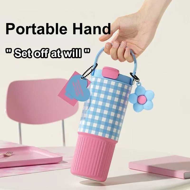 Cute Tumbler 750ML Water Bottle 316 Stainless Steel Vacuum Thermos Bottle Insulated Portable Thermos Cup Gift For Woman Girl C251008