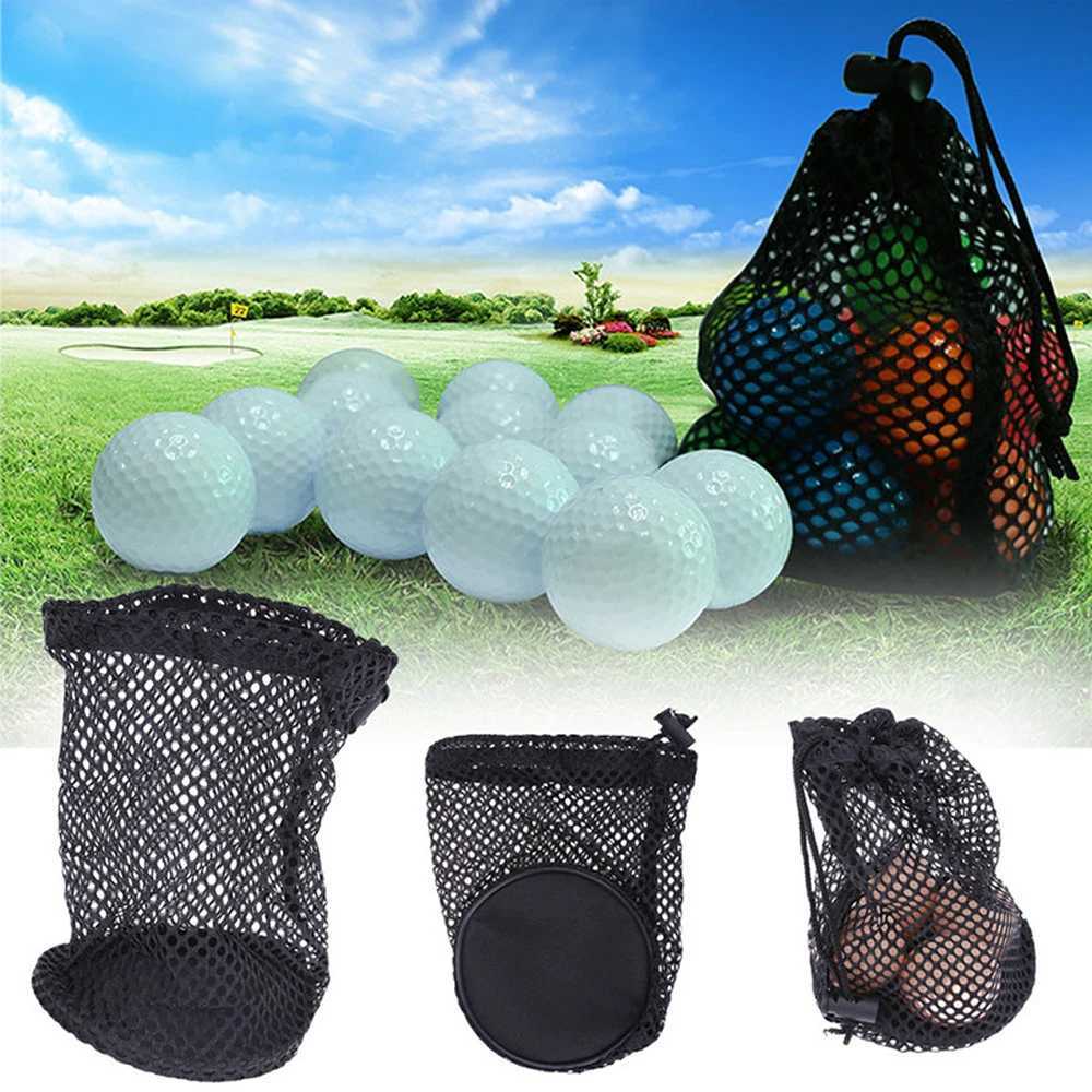 Golf Accessories 163256 Ball Black Sports Mesh Net Nylon Golf Ball Bags Golf Mesh Bag Drawstring Pouch Golf Storege Bag J251008
